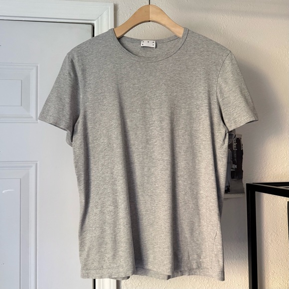 ASKET heather grey crew neck short sleeve tee t-shirt